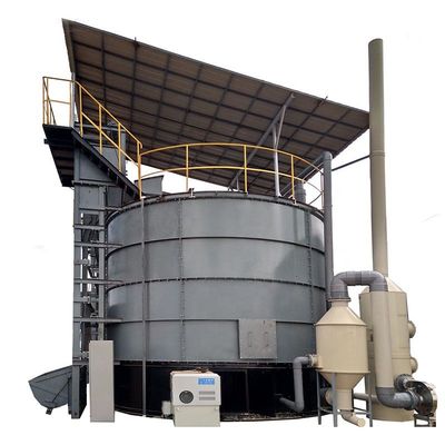 8-12m3/day 용량 및 설계와 함께 PLC 제어 된 소 농장 비료 발효 탱크